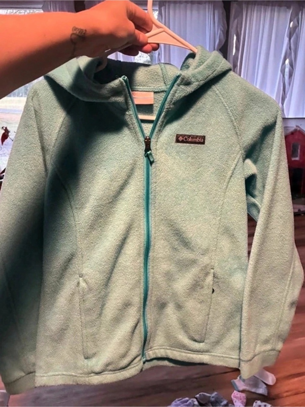Columbia Benton Springs II Full Zip Fleece Hoodie Green Large